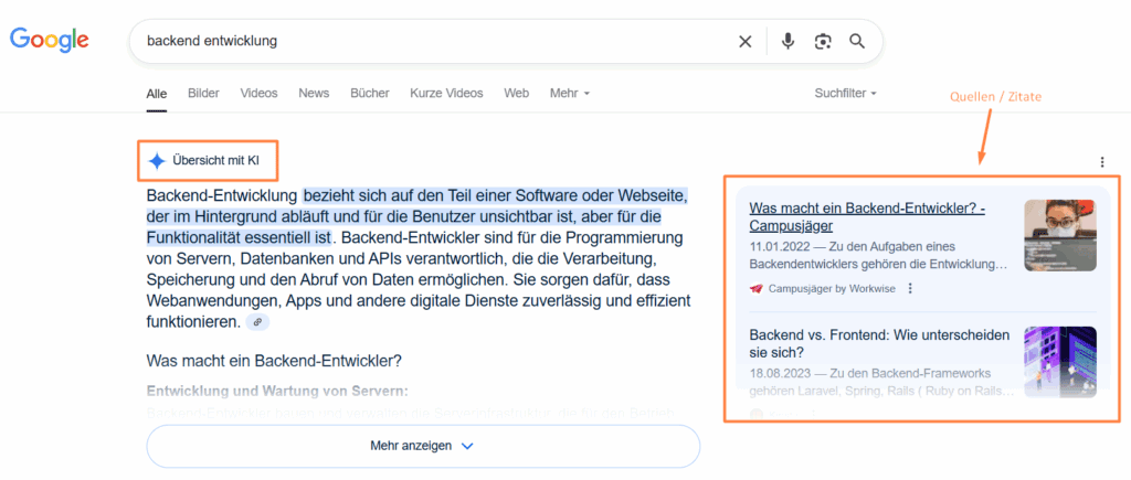 google ai overview beispiel
